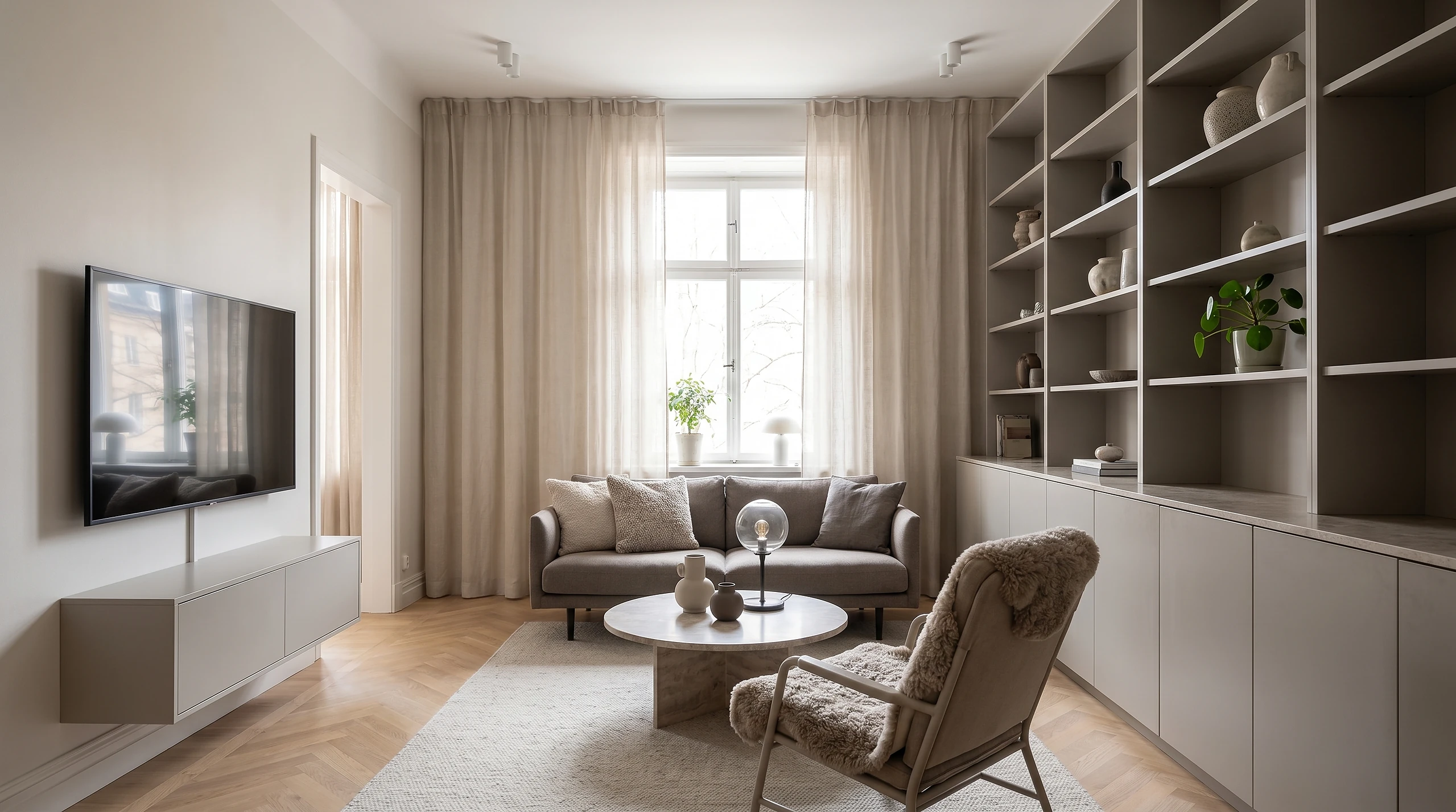 Apartment V1 living room renovation by Hellasreform